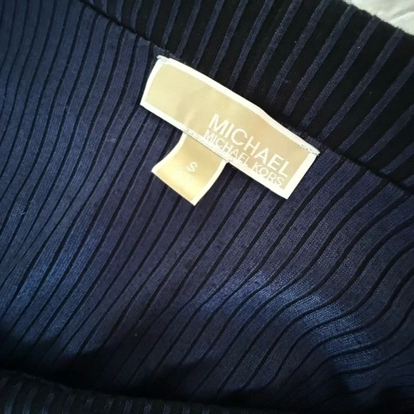 Michael Kors Cross-Collar Ribbed Dress - Picture 5 of 5